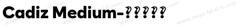 Cadiz Medium字体转换